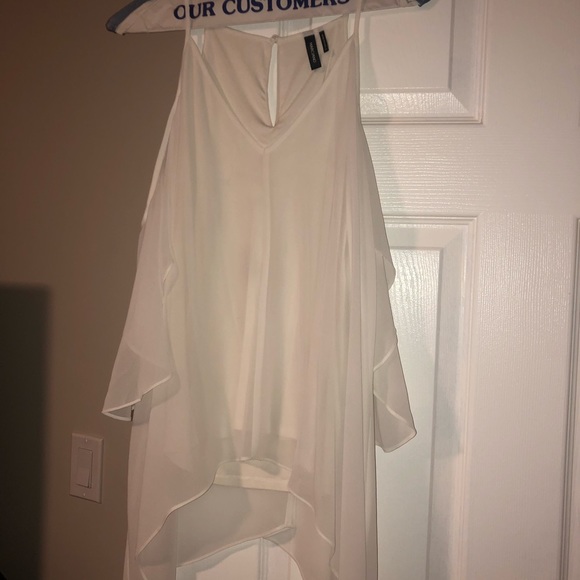 White Marciano cold shoulder flowy top - Picture 3 of 6